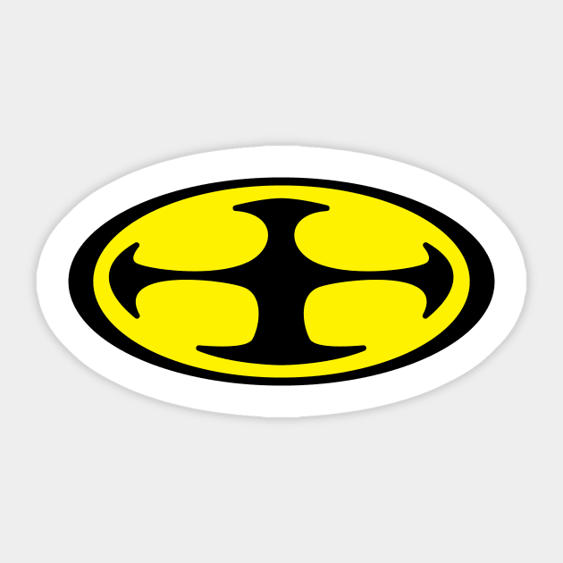 Crossman (Batman play) Christian T-Shirt Sticker by Ted Fuller
